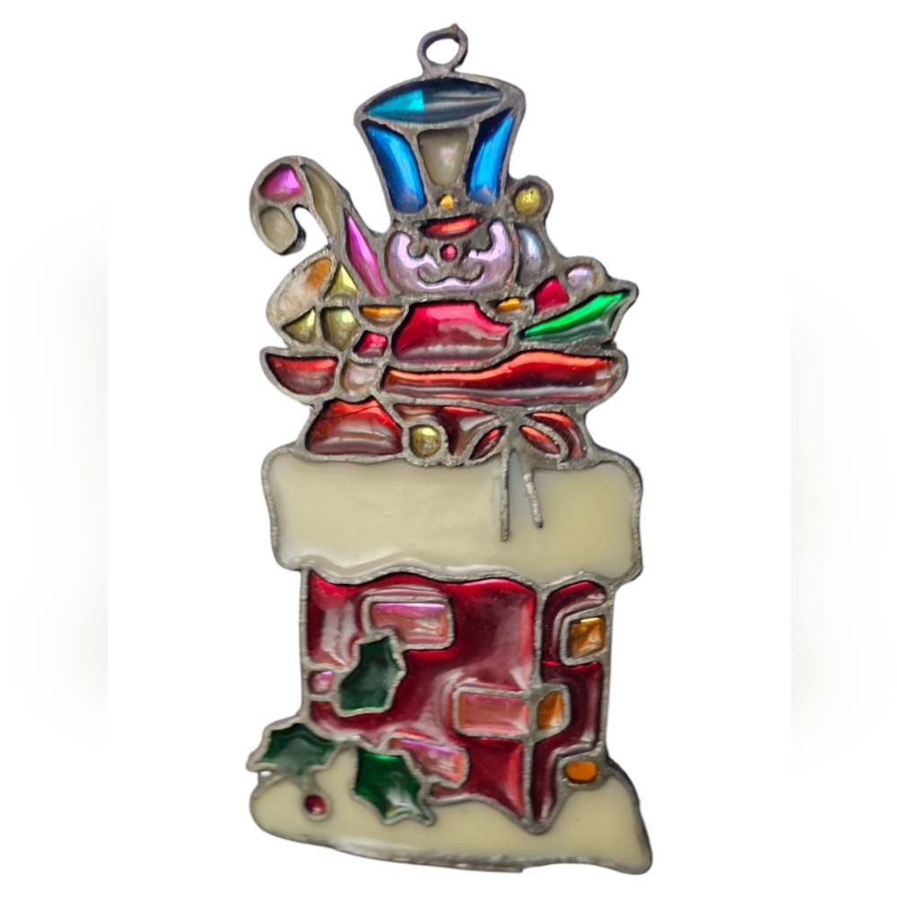 Vintage - Kurt S Adler Festive Holiday Stained Glass Ornament Presents​ - Picture 2 of 5